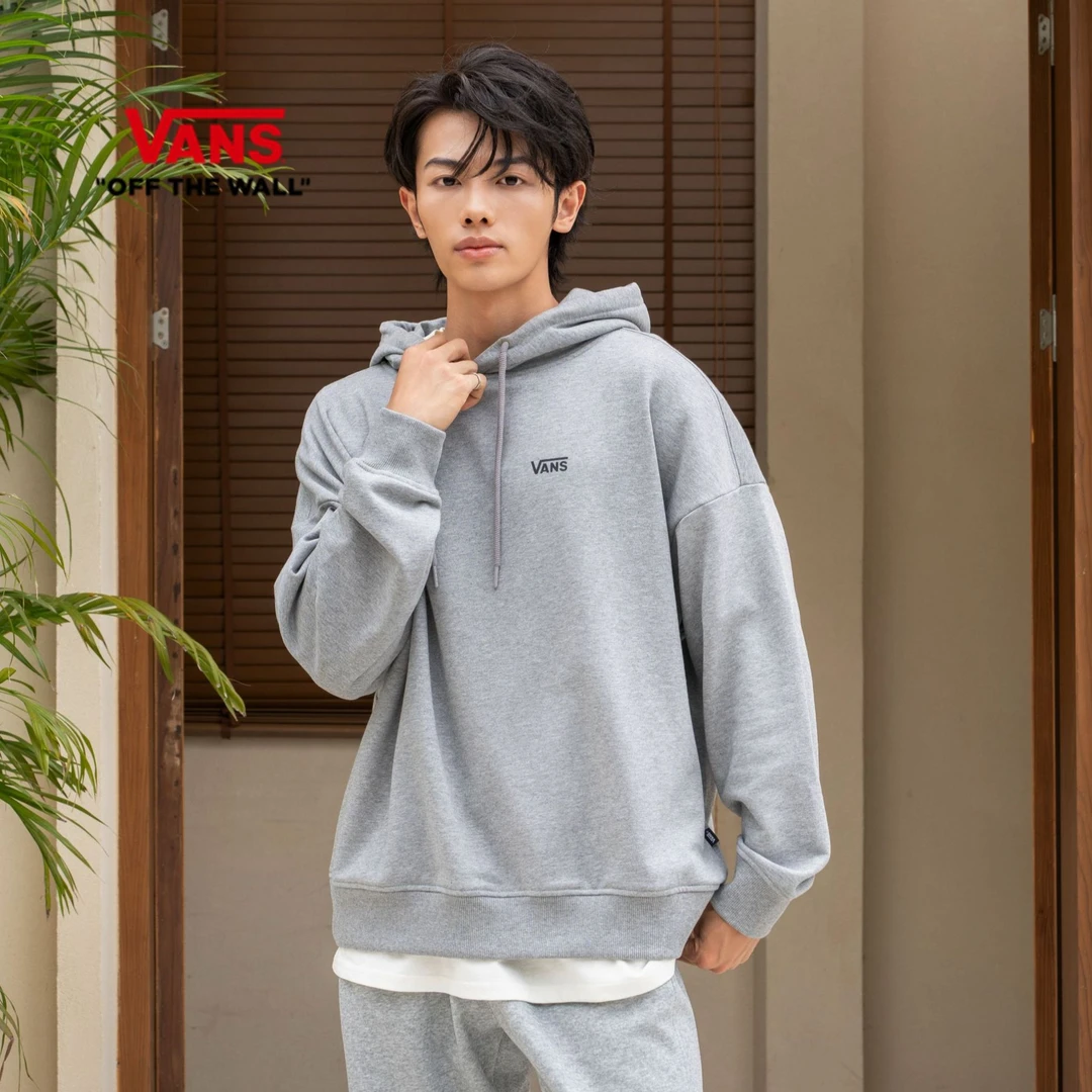 VANS范斯官方 春季复古简约舒适男女情侣连帽百搭卫衣VN000H0THTG