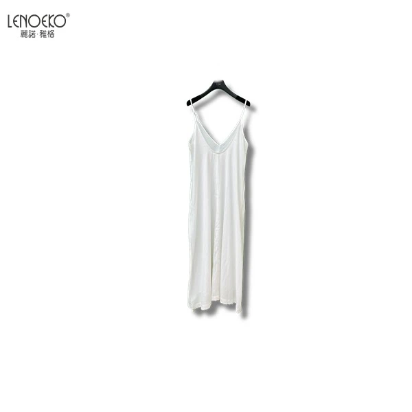 【 LENO.EKO】银色-春夏款高端气质百搭时尚吊带连衣裙