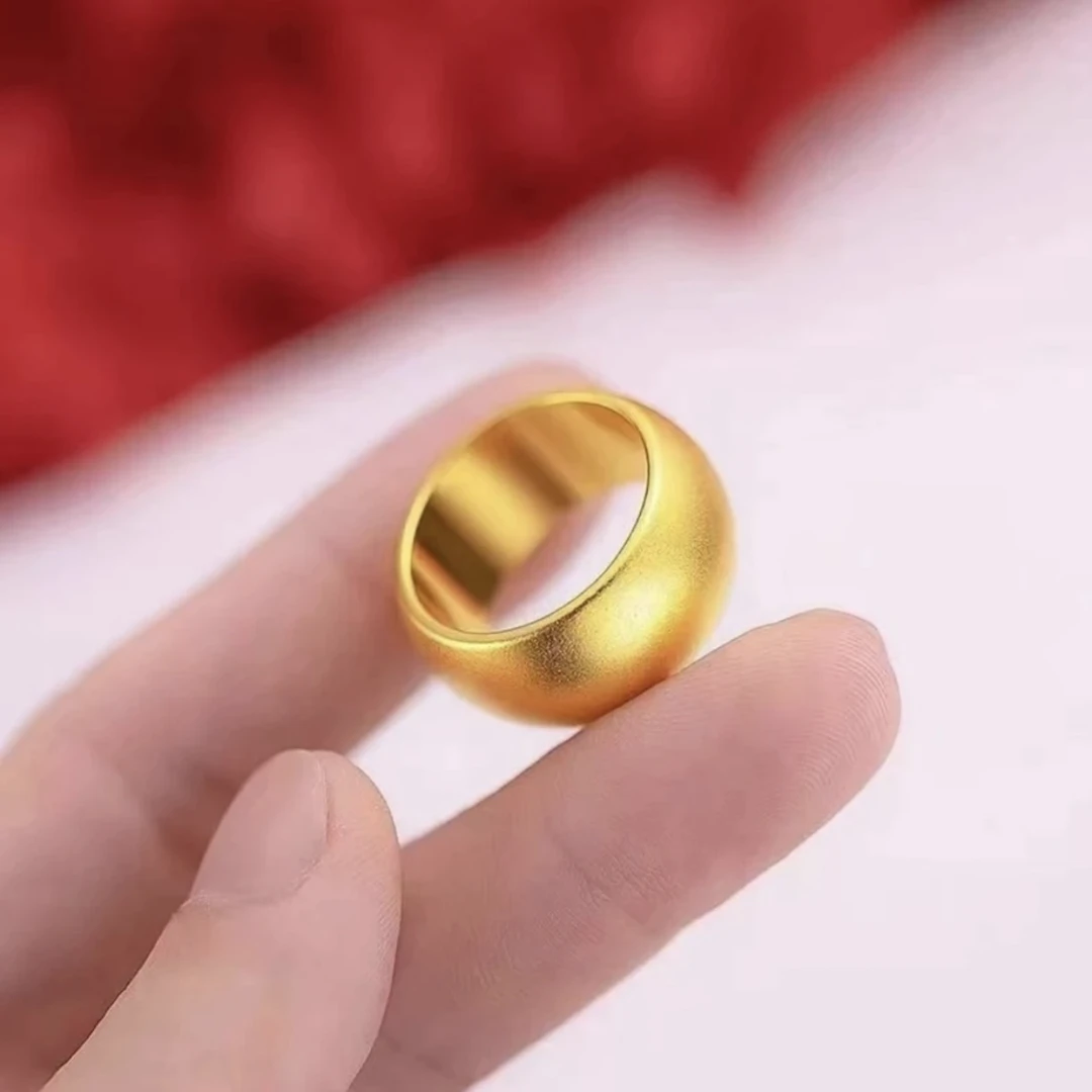 合金戒指 素圈宽版磨砂戒指 古法传承闭口设计 男女同款 经典百搭