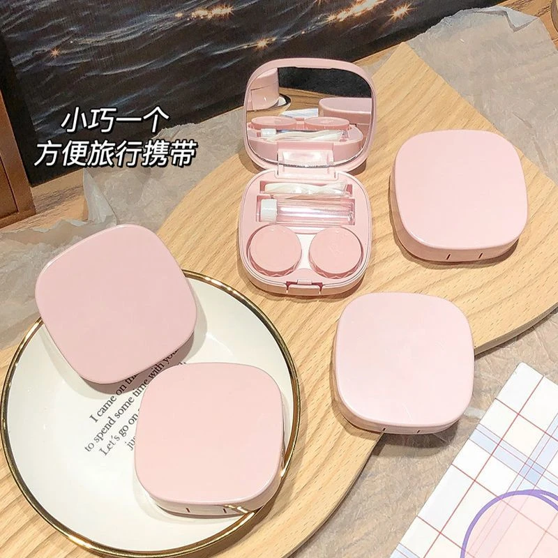 冰淇淋隐形眼镜盒ins便携简约美瞳伴侣盒收纳护理男女通用美瞳盒