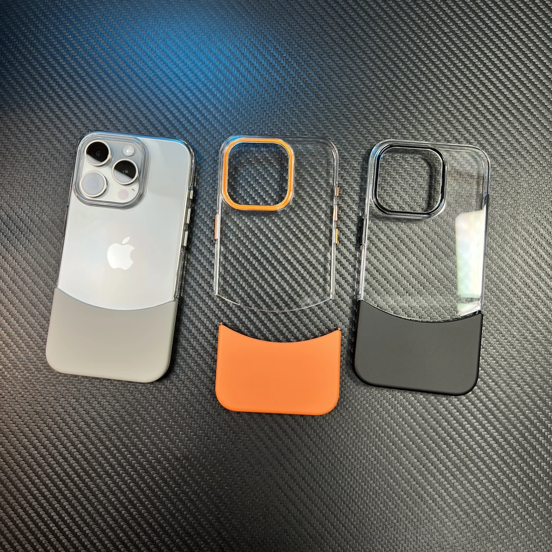 新款透明不发黄拼接独立按键适用iphone17promax苹果16/15手机壳