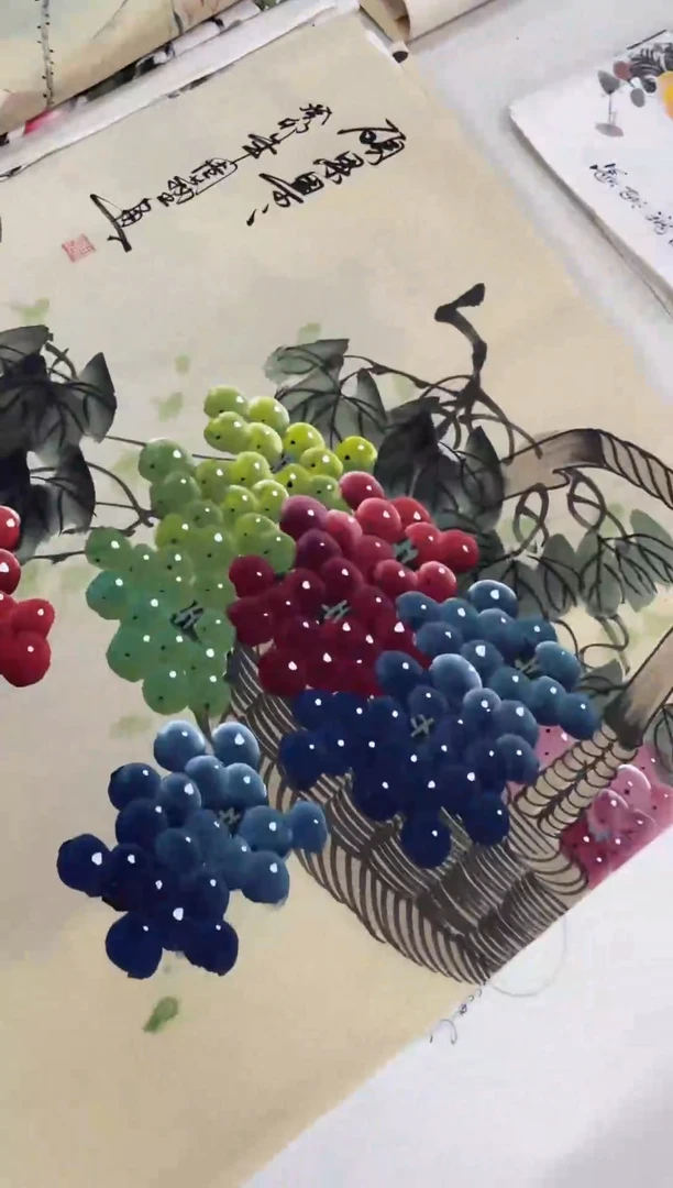 【闪购商品】绘画周艺 斗方葡萄
