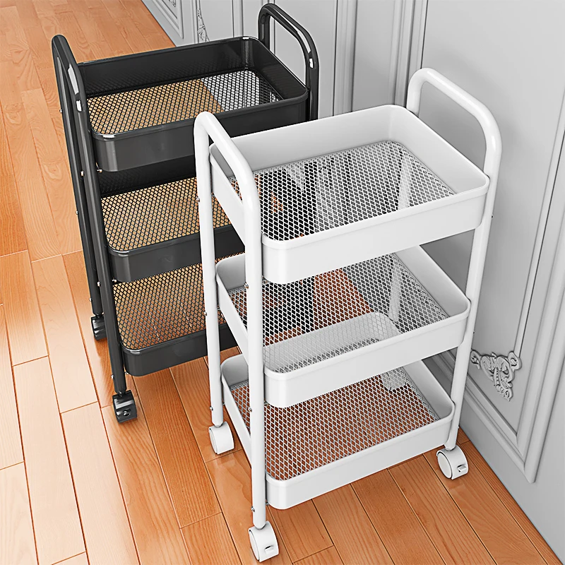 小推车置物架厨房落地卧室多层婴儿零食移动浴室卫生间收纳储物架