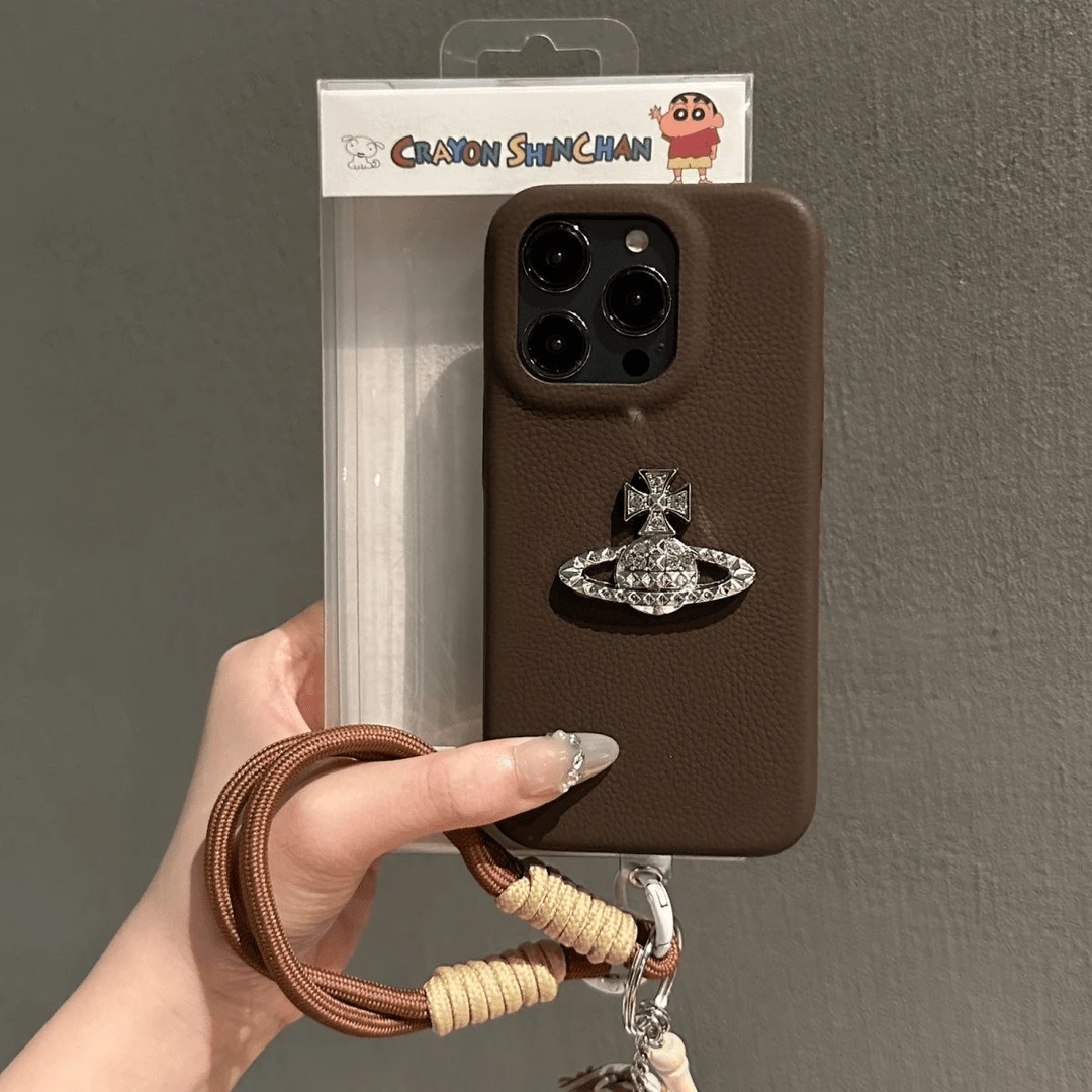 立体星球适用苹果16手机壳iPhone15promax软14网红13带挂绳12女11