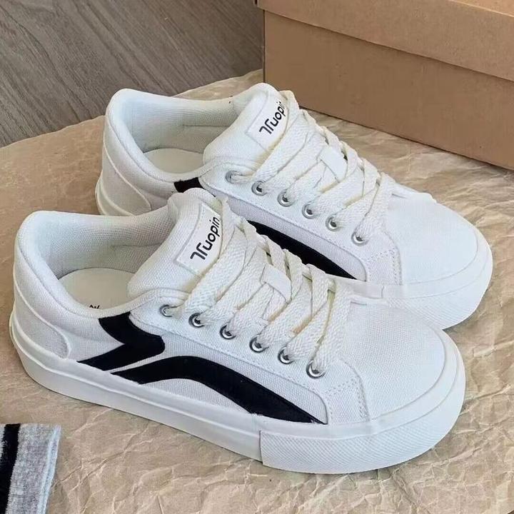 新百伦【断码】春秋季2024百搭平底帆布鞋女潮学生板鞋女运动小众女