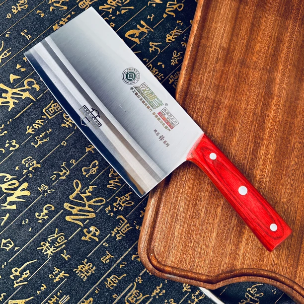 双利客【品牌】【非遗】9铬18钼钒钢高端酒店用品厨片刀切菜刀