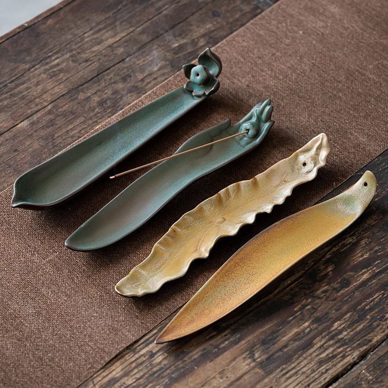 藏式复古居室线香炉卧香盒家用室内香薰炉国潮风珐琅彩禅意香插