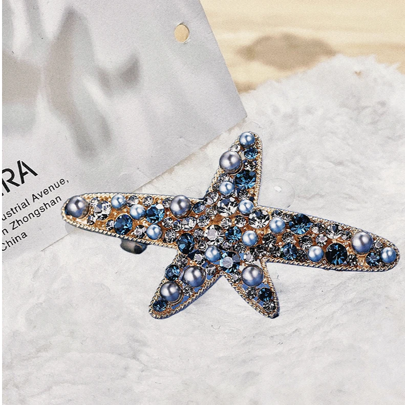 ABB发饰头饰海星顶夹发夹女后脑勺半扎马尾弹簧夹3190376