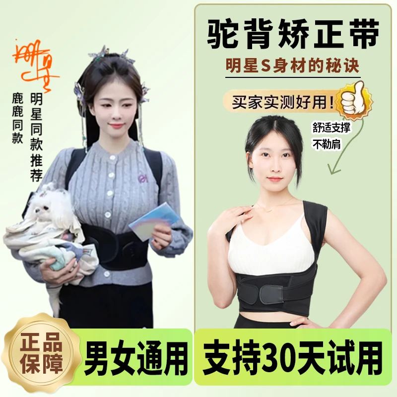 【白鹿同款】贝佳璐矫正驼背神器背部矫正成人男女士专用驼背矫正带