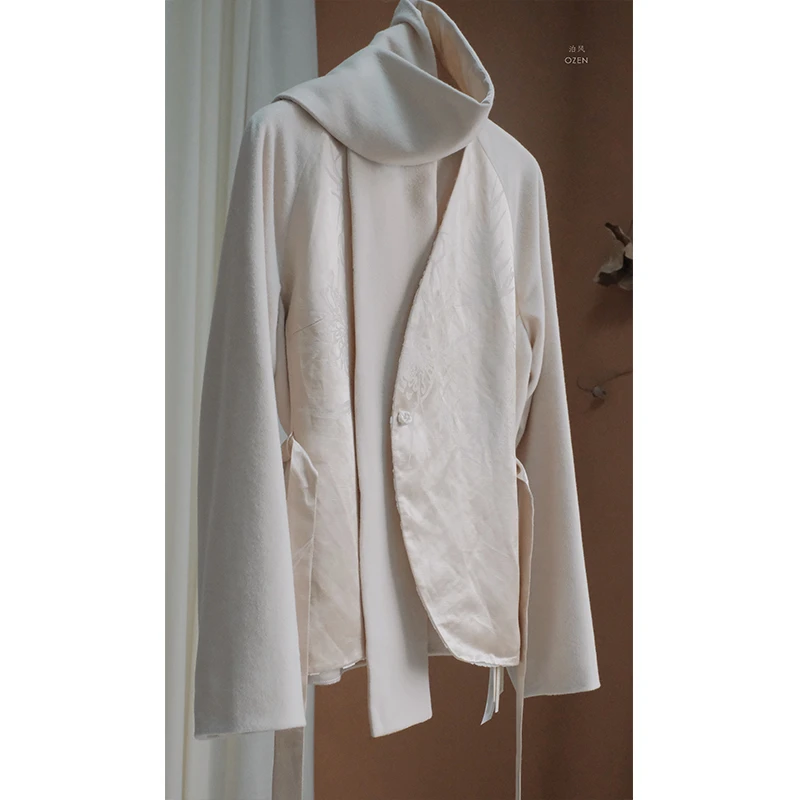 泊风OZEN设计师原创复古中式上衣宽松阔腿裤