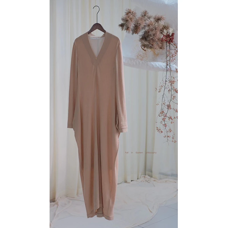 OZEN泊风 设计师原创中式裙子复古芭蕾美学艺术长款连衣裙