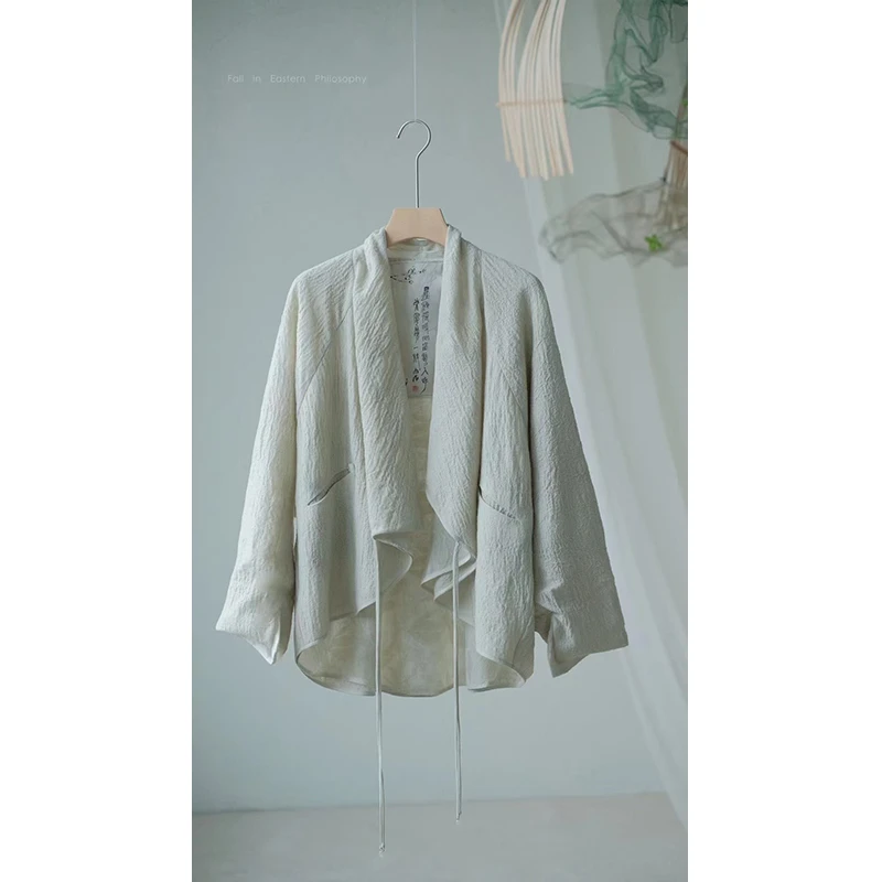 泊风OZEN设计师原创复古中式上衣中国风禅意风衣外披