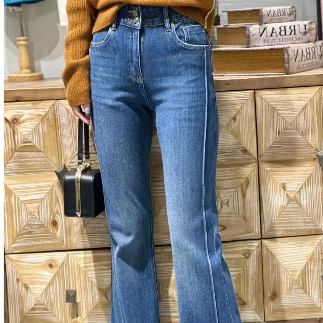 【店长推荐】磨毛修身微辣牛仔裤