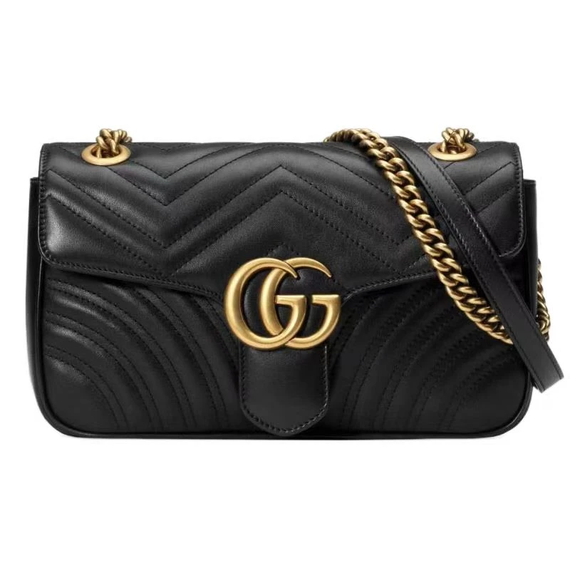 95新 GUCCI/古驰 GUCCI Marmont  黑色马蒙22   链条/30413253