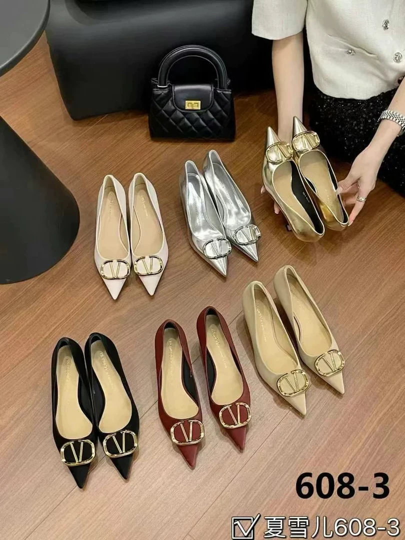 夏雪儿女鞋2025春夏季新款银色性感漆皮尖头金色银色百搭细跟单鞋