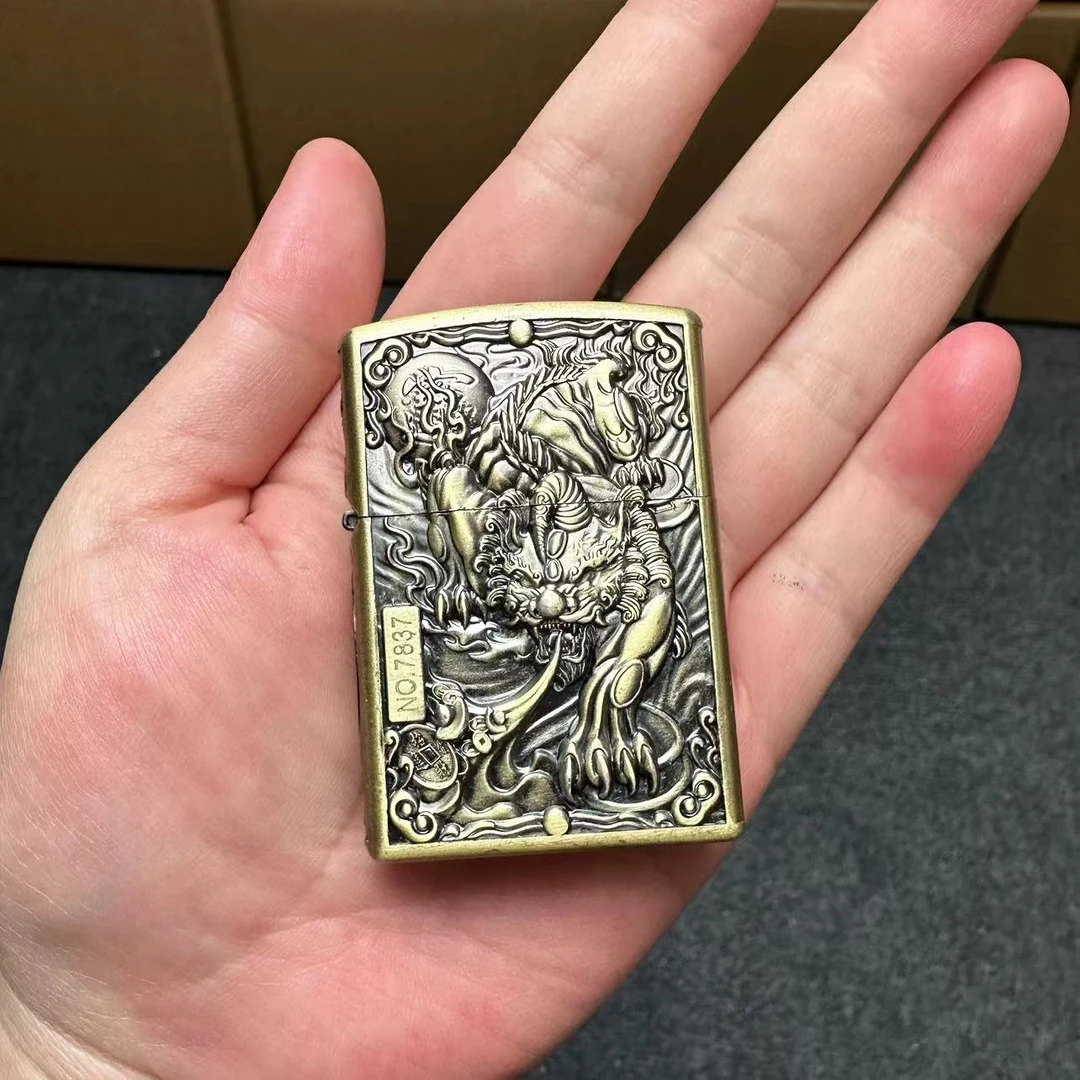 浮雕貔貅煤油打火机青铜色（需自行加油）z