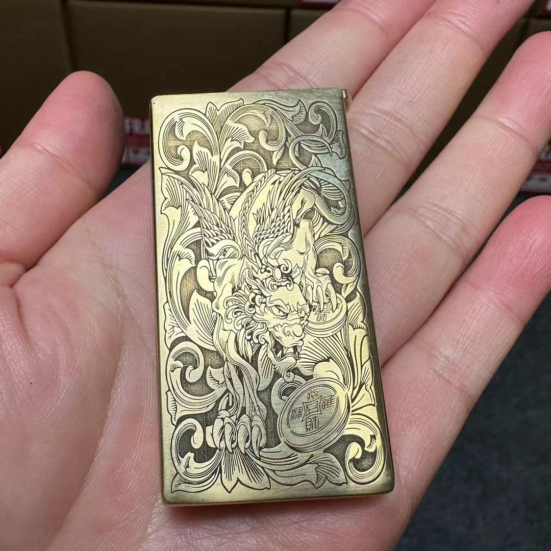 原铜唐草仙子煤油打火机升降机（需自行加油）z