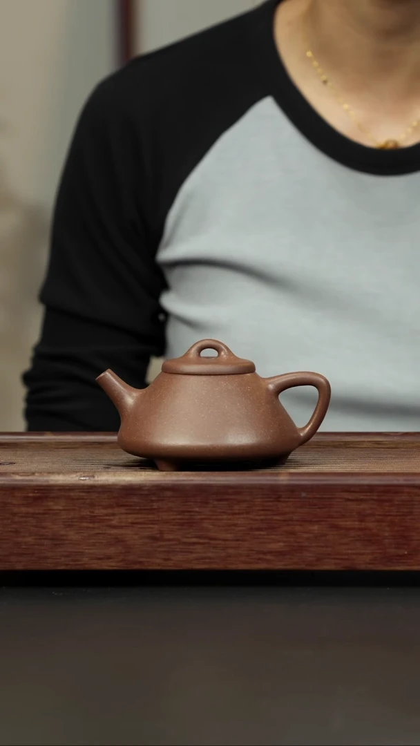 【闪购商品】紫砂茶壶四号井老紫泥 子冶石瓢