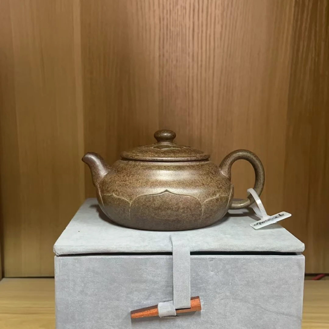 柴烧蟹壳青小禅莲壶