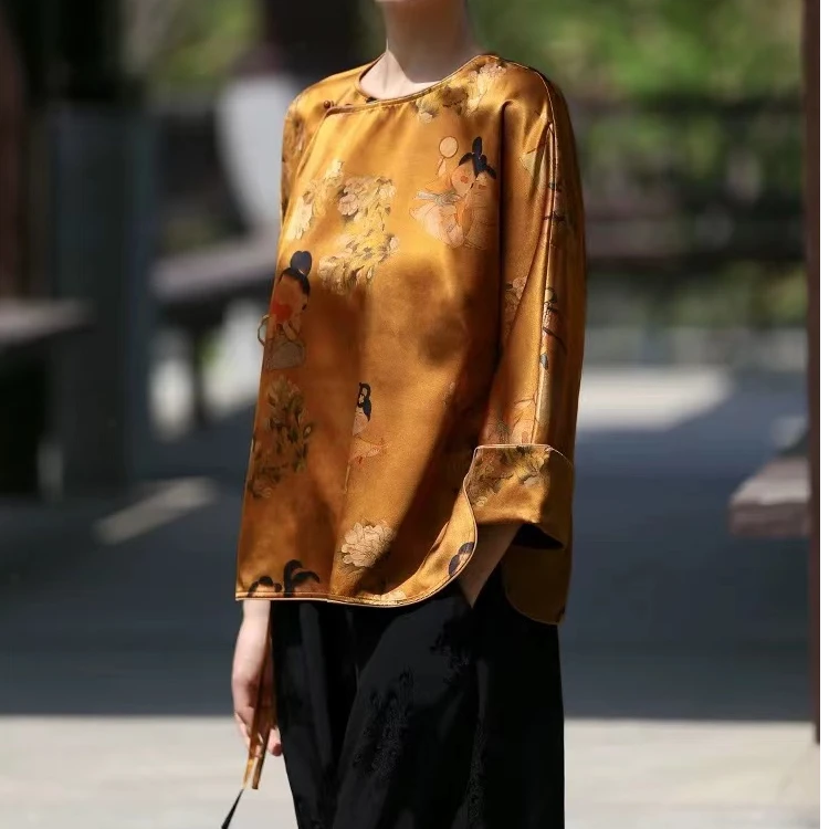 【南音裳羽】23178复古中式小唐人国风宽松贵气小上衣新中式中国风