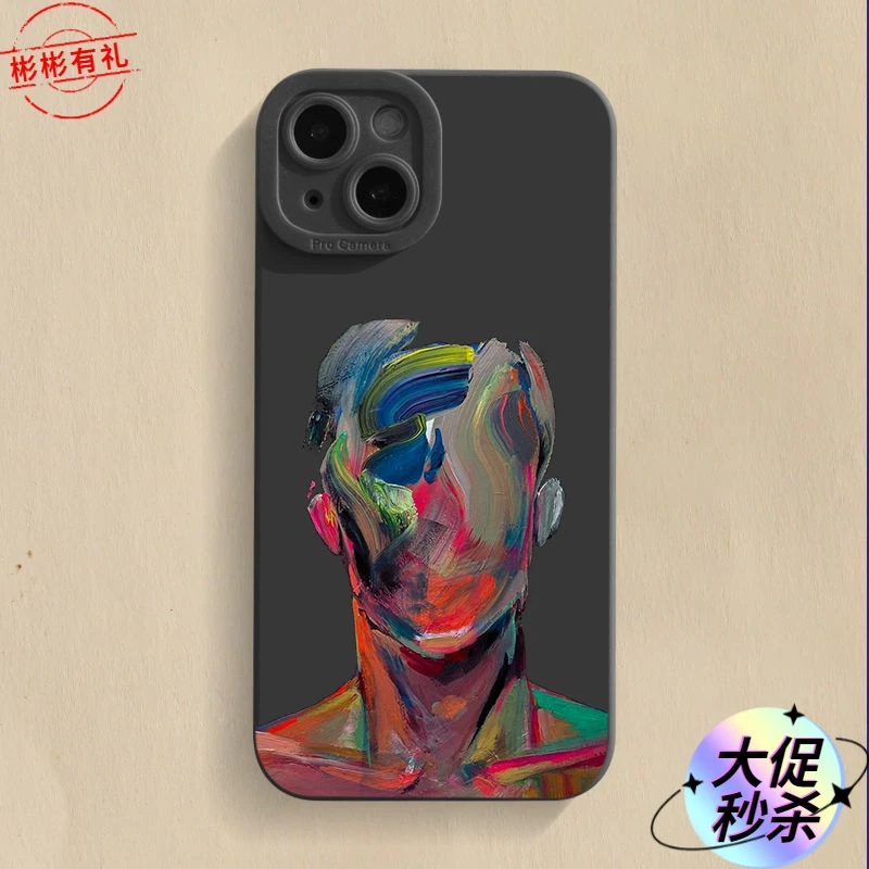 小孩涂鸦自画像iPhone14pro手机壳个性苹果12pro/15pro/11硅胶/13