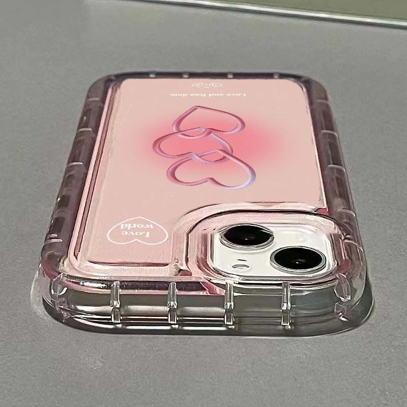 最新款渐变爱心iphone15手机壳12苹果13手机壳11女xs/xr防摔全/14