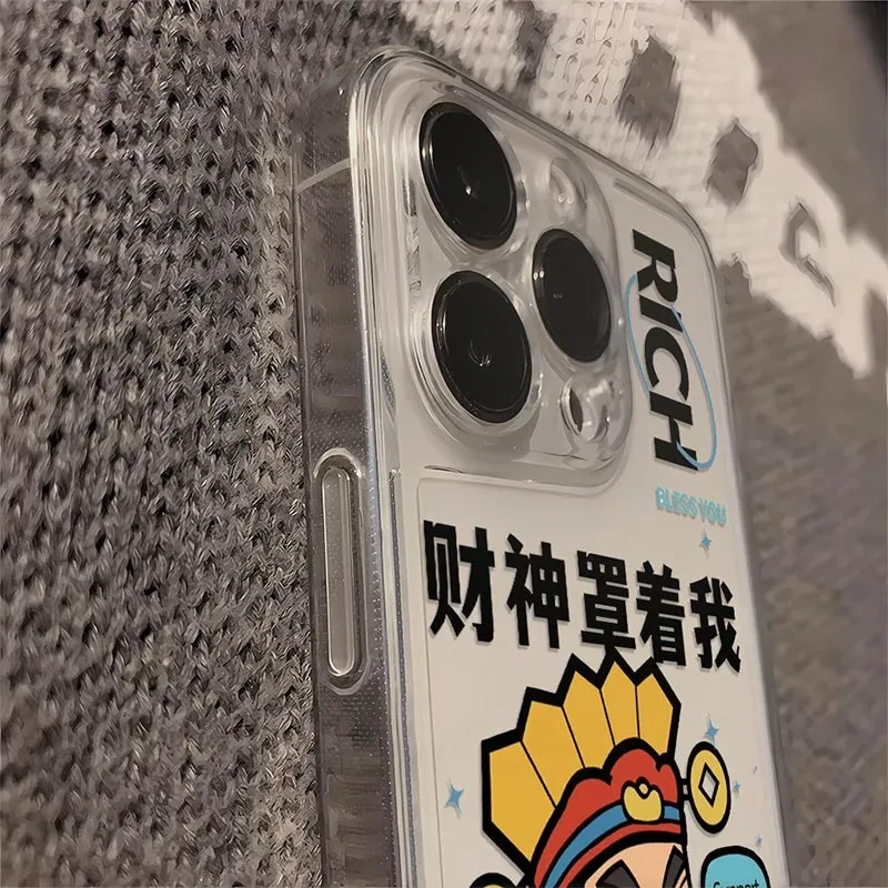 财神罩我苹果15手机壳14iPhone13pro新8SE软7plus硅胶xsmax/11/6s