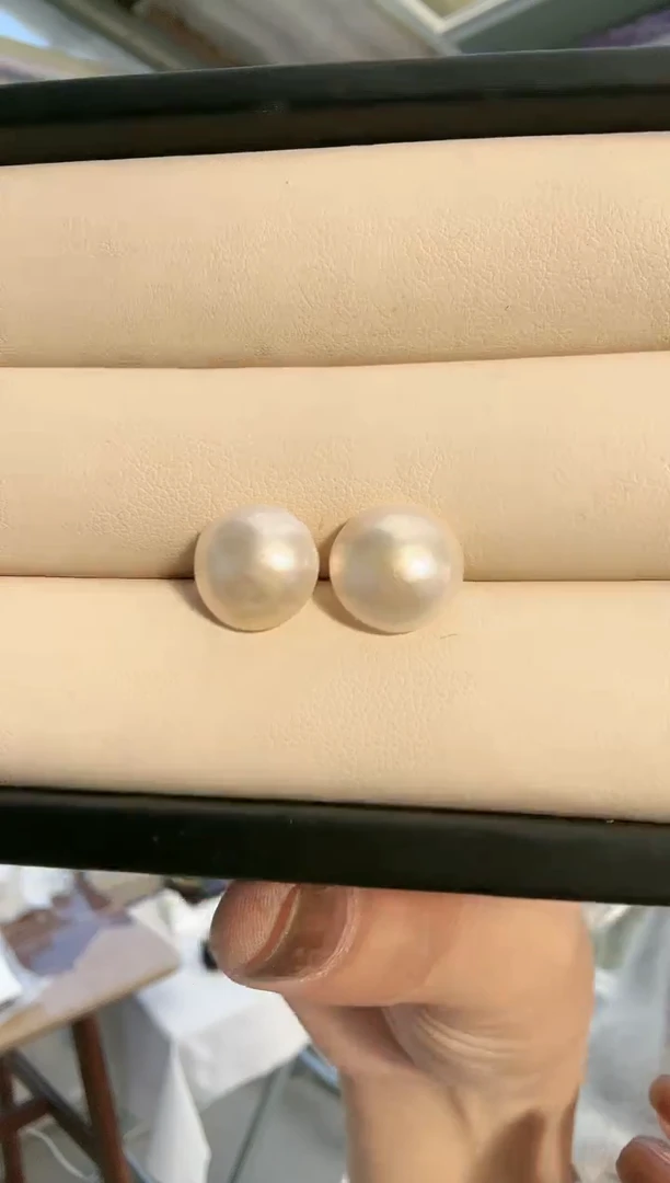 【闪购商品】海水珍珠耳饰未镶嵌马贝耳钉