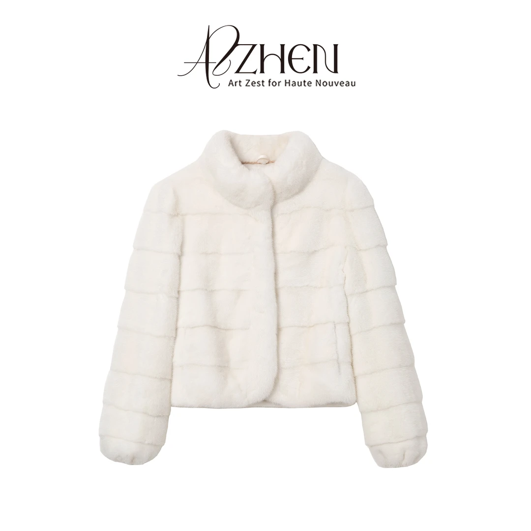 【千山暮雪】轻奢进口紫标级整貂短款气质知性貂毛外套