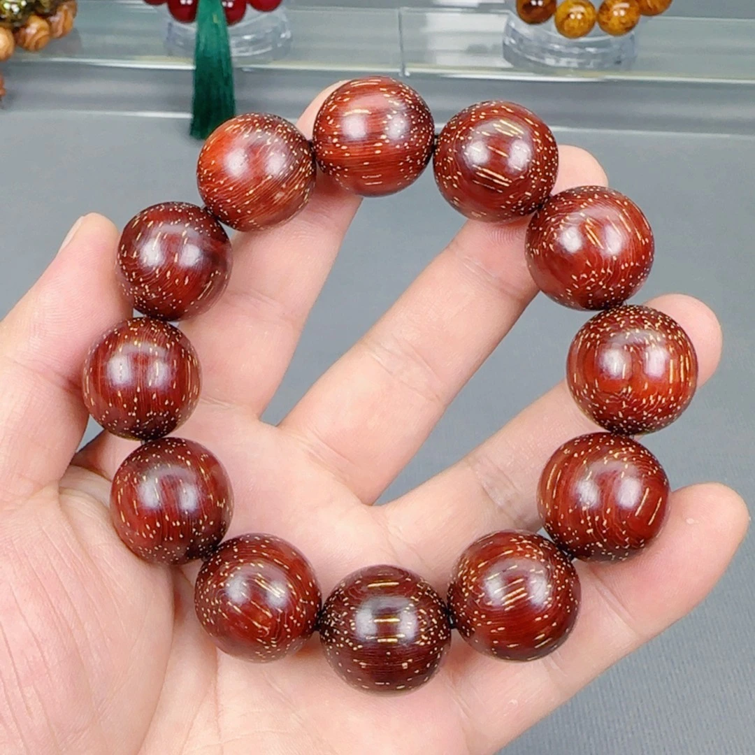 爆星2.0规格精工文玩好物木质手串推荐红花梨（非洲紫檀）男女可带