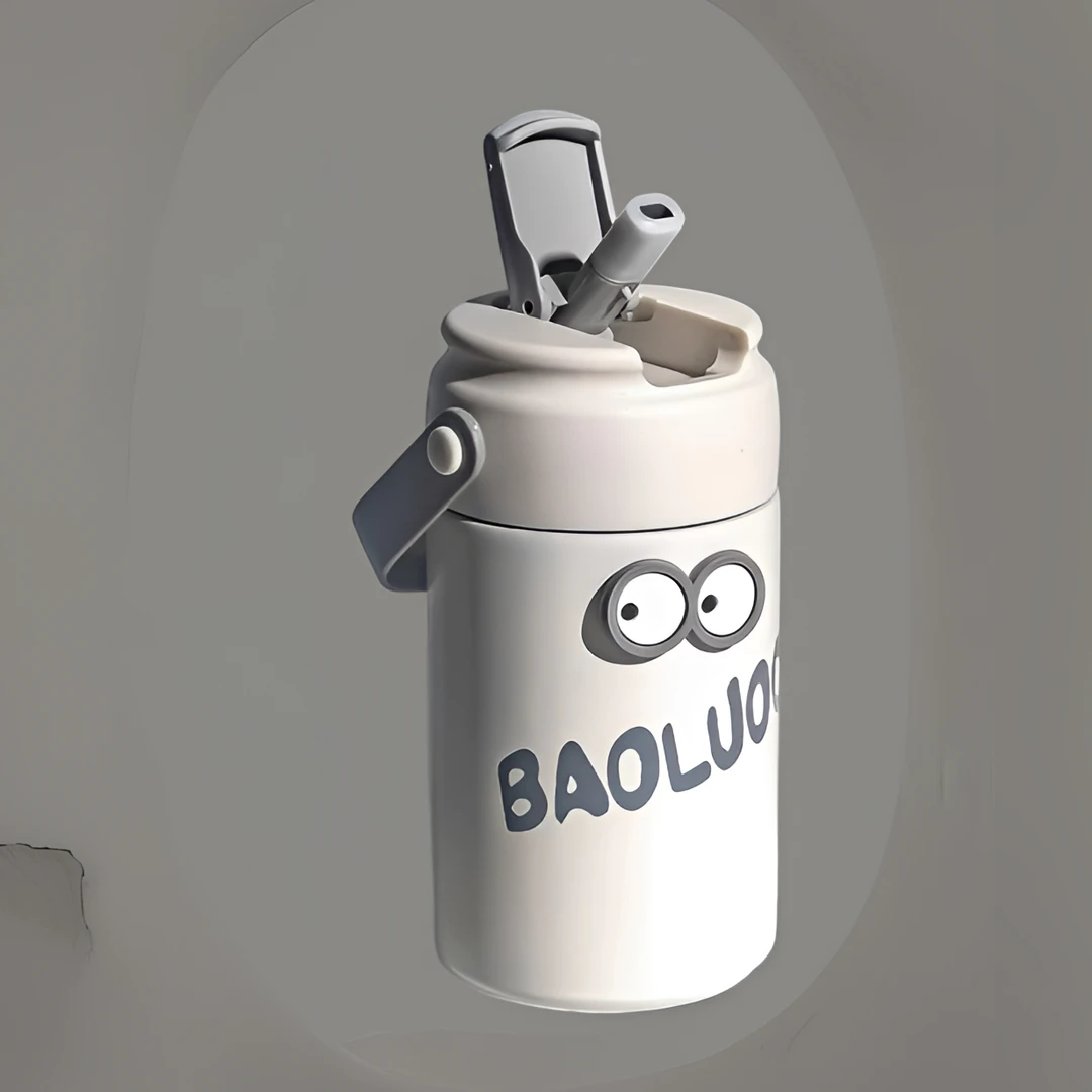 恒度简约水杯女高颜值便携式吸管杯2025新款带茶隔网红保温杯子