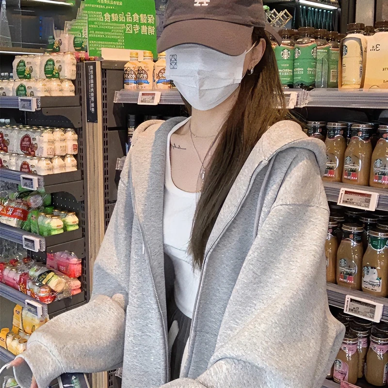 连帽卫衣女2023年新款爆款秋冬款女装外套慵懒宽松长袖上衣学院风