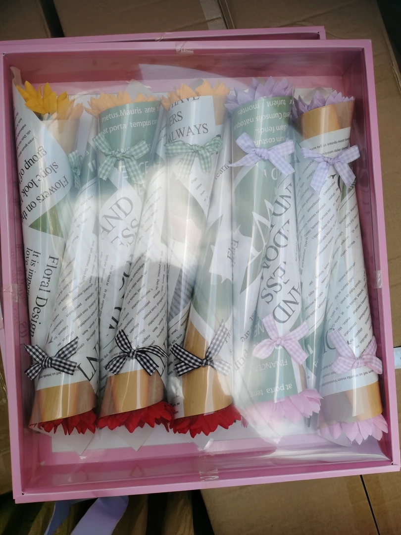 文具礼品4色单支向日葵皂花一单20支