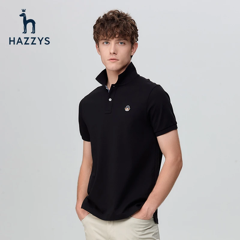 【抗菌易打理】Hazzys哈吉斯男装t恤衫男士短袖polo衫上衣休闲潮