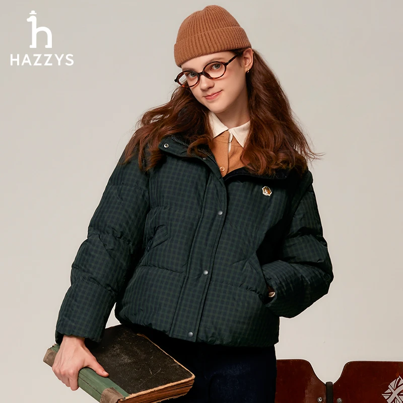 【PHIZ】Hazzys哈吉斯女士秋冬百搭时尚保暖气质外套潮流保暖羽绒服