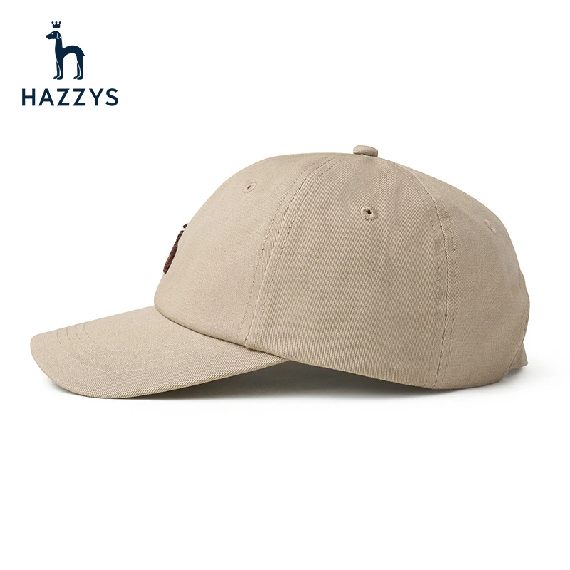 Hazzys哈吉斯女士休闲帽子逛街游玩缝制帽刺绣百搭时尚户外鸭舌帽