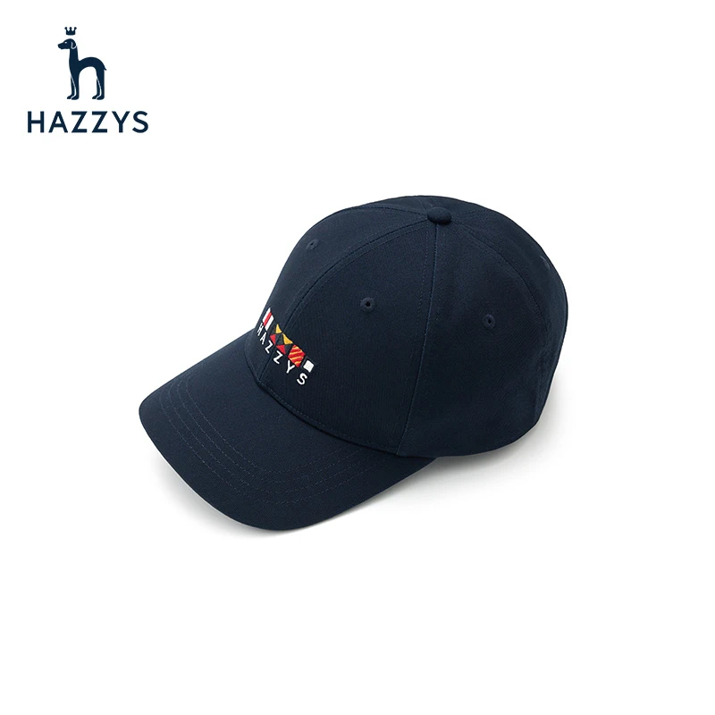 Hazzys哈吉斯春季时尚鸭舌帽男女同款运动帽子刺绣情侣款球帽潮流
