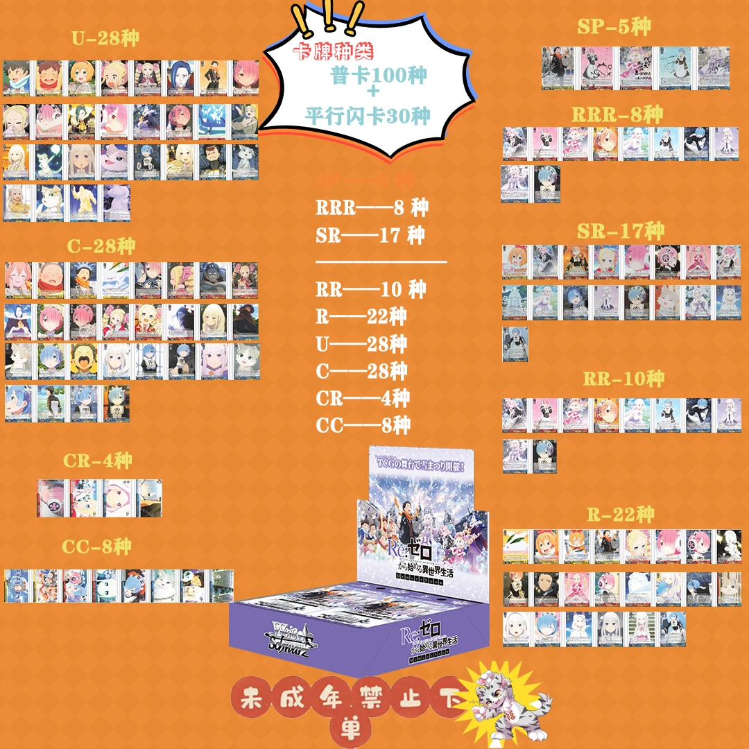 A25《从零开始异世生活》雪忆【福卡社】  WS卡牌盲盒【直播拆盒】单