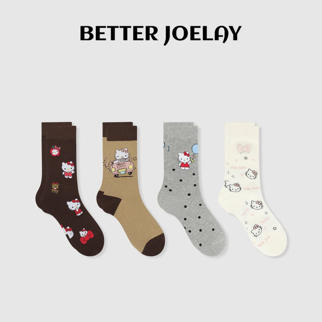 BETTER JOELAY -【kitty旅行记】时尚高级简约袜子个性可爱风WT212