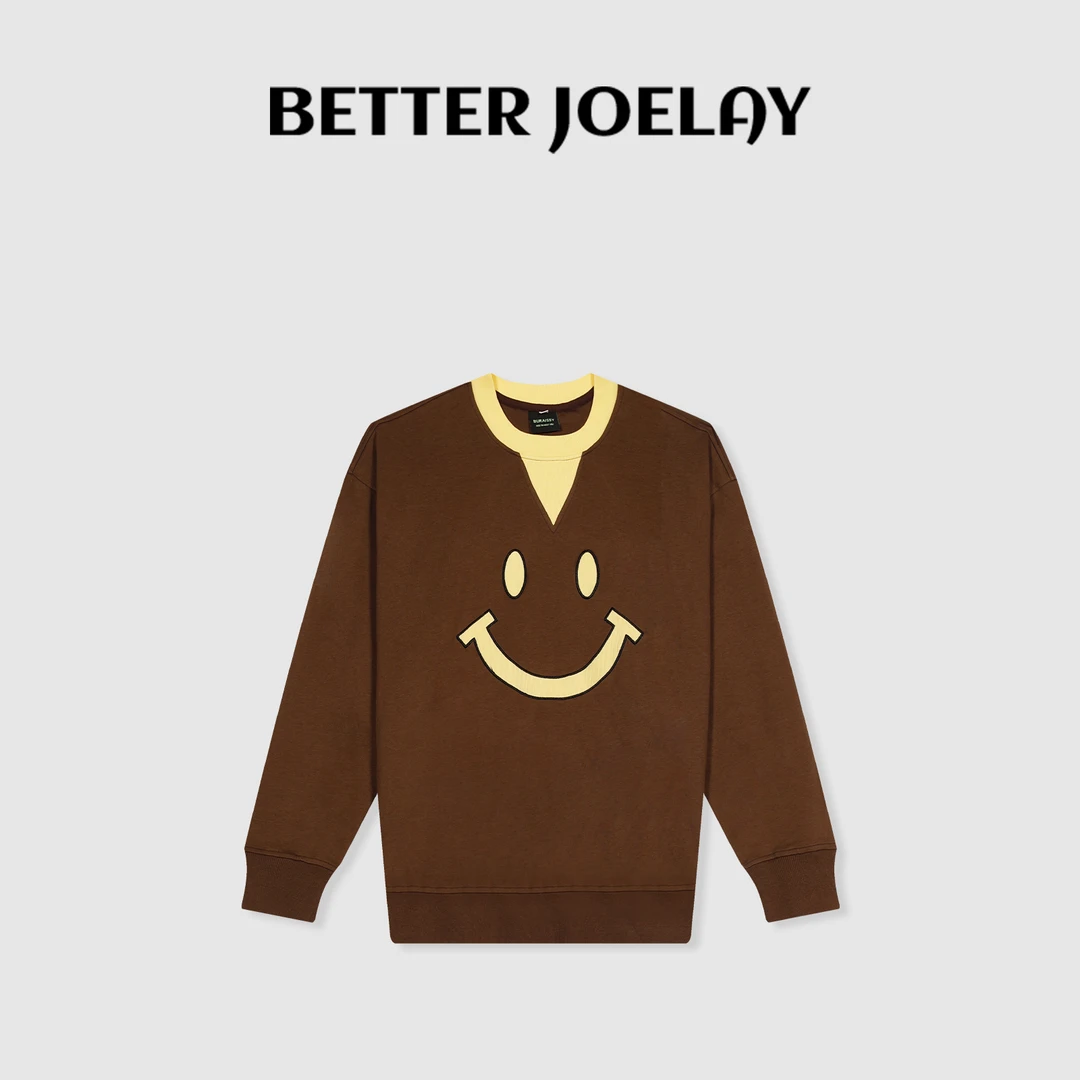 BETTER JOELY-【微笑超人】时尚高端套头卫衣宽松韩版休闲ZZ3638