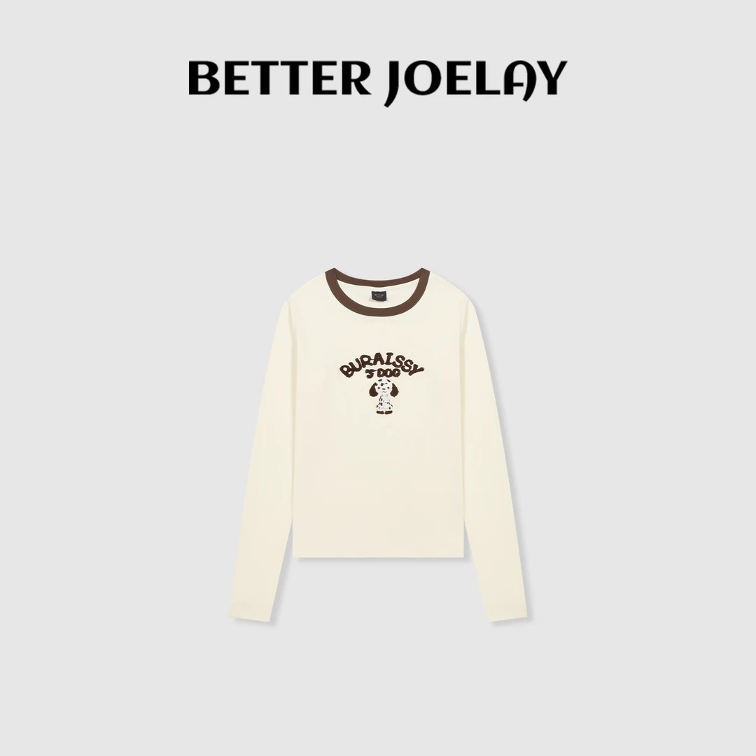 BETTER JOELAY-薄绒【小芭比】百搭潮流简约风T恤长袖休闲KH1320