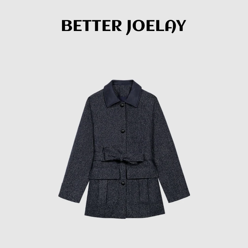 BETTERJOELAY-【朝露人间】时尚呢子大衣秋冬季高级感外套通勤Z4283