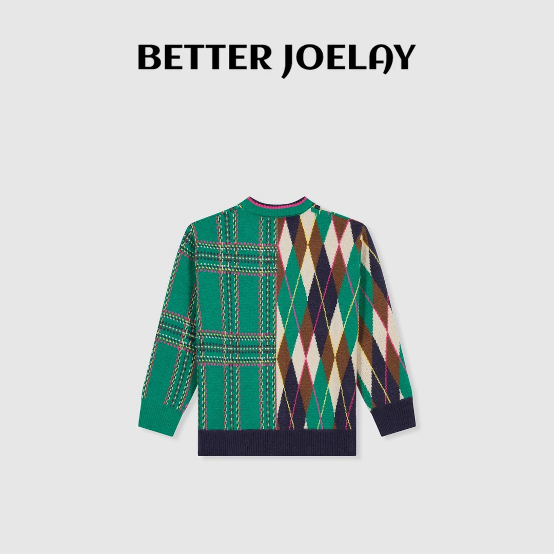 BETTER JOELAY-【浪漫万花筒】针织开衫毛衣复古韩版气质百搭LL5270