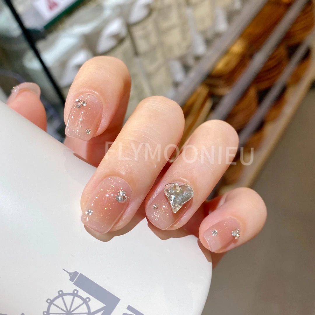 海王之星   纯手工定制美甲贴片可拆卸 夏日气质穿戴甲10片