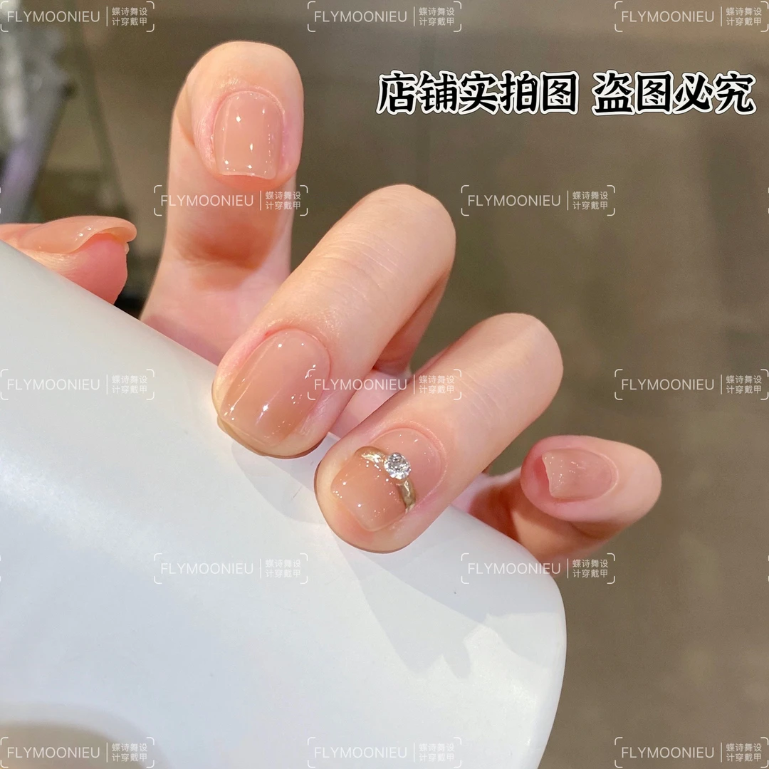 一往情深 蝶诗舞 【施家华子】纯手工定制美甲贴片 定制穿戴甲10片