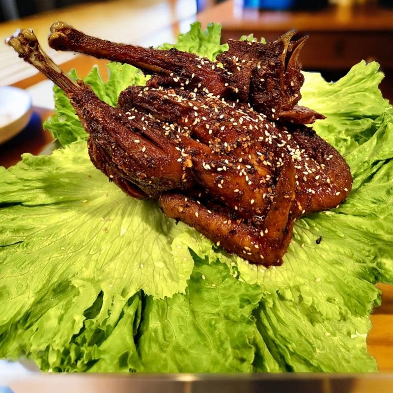 清真炸鸡(沙锦记麻辣炸鸡)整只(真空包装顺丰包邮开袋即食>800g