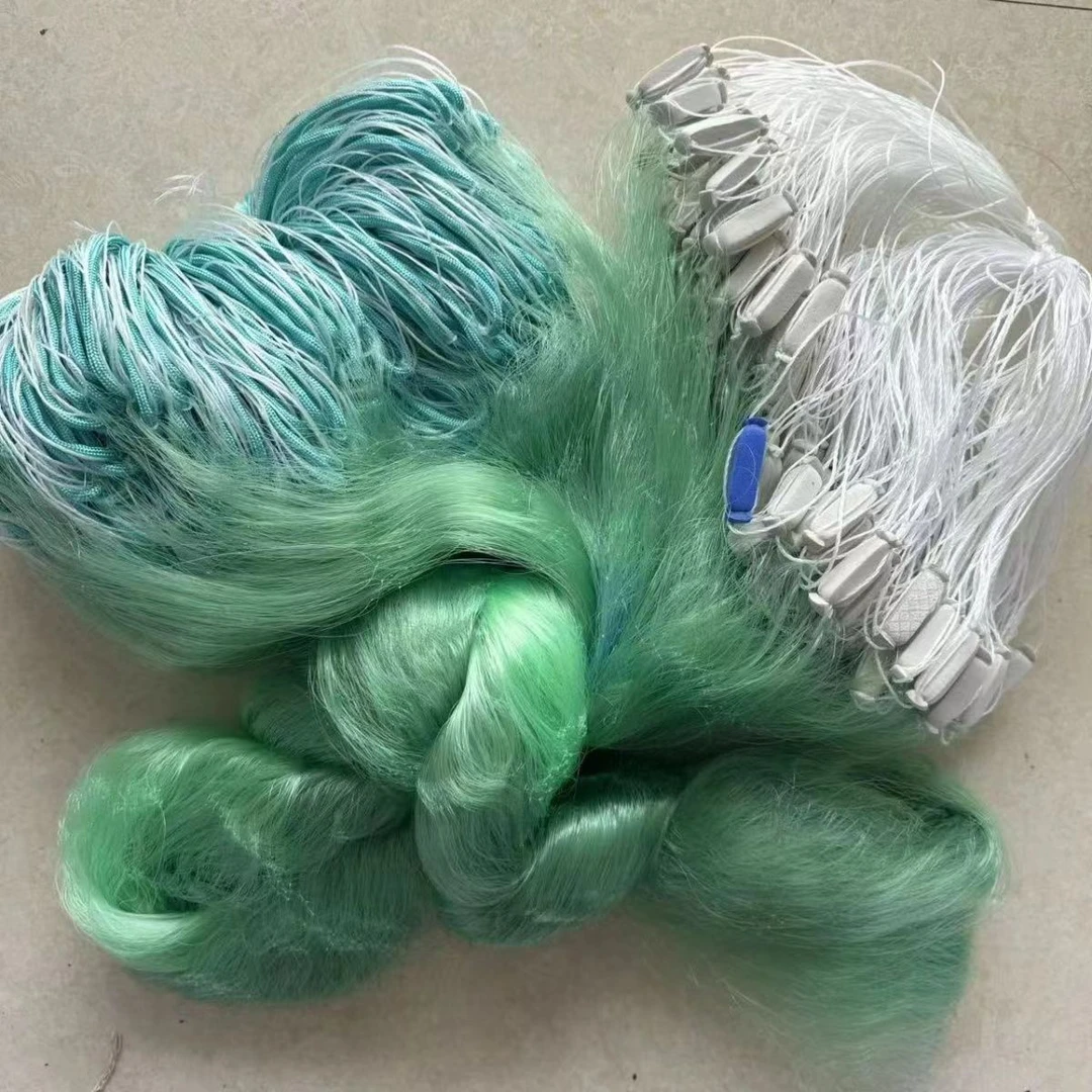 三层船牌丝网粘网白色橡胶浮漂绳坠款加重沉网帆船牌丝渔网