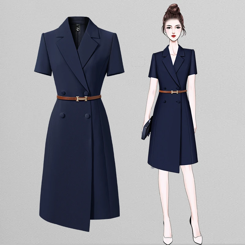 2025高级感连衣裙薄款女时尚修身收腰气质女神范职业通勤职场夏季