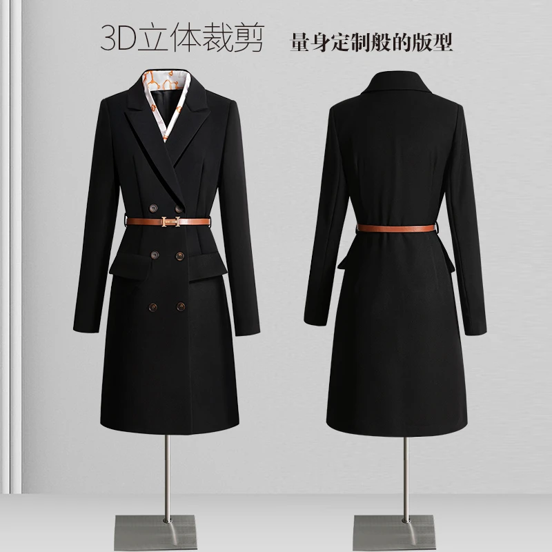 西装连衣裙2025春季款女装气质女神范高级感黑色时尚通勤职业正装