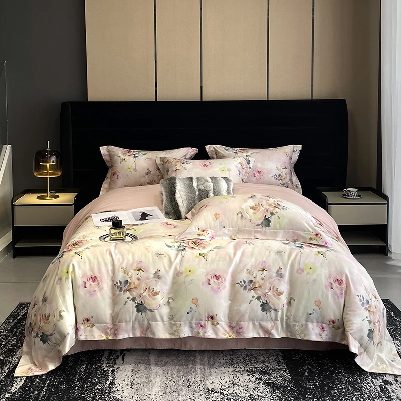 眠梦-冬季全棉印花款被套双面加厚磨毛四件套全棉加厚床单款被套